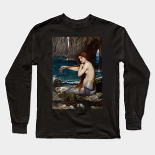 A Mermaid - John William Waterhouse Long Sleeve T-Shirt